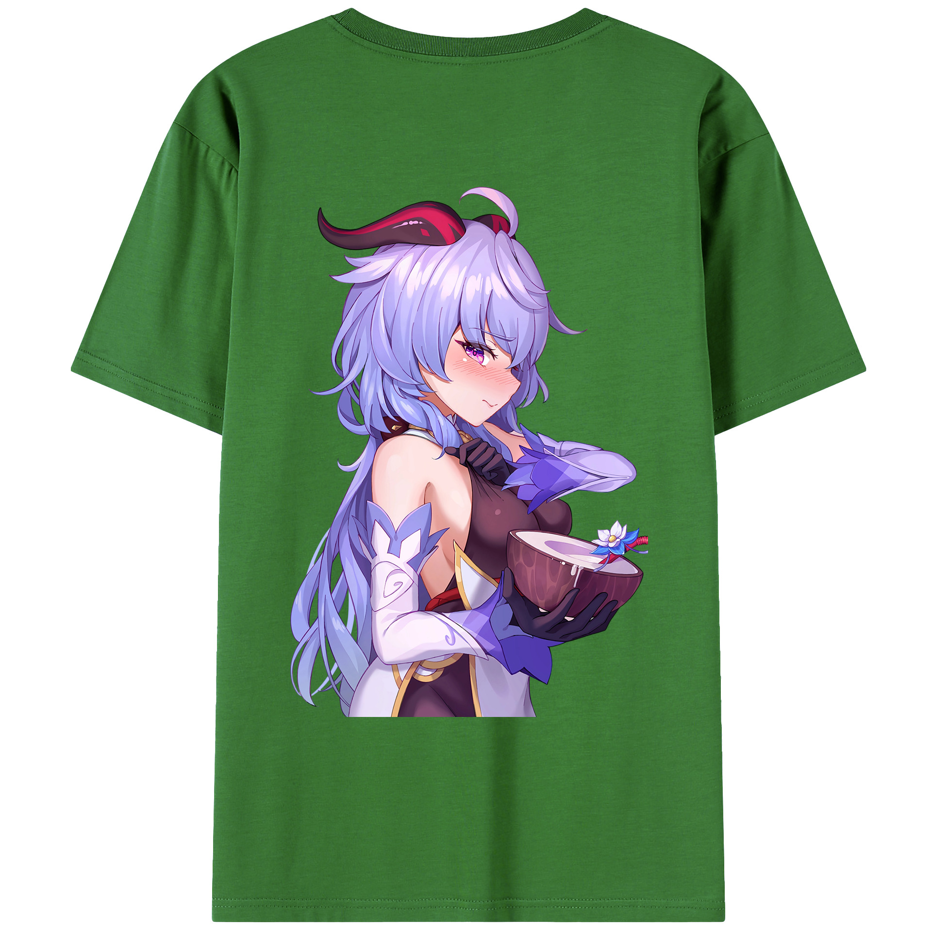 げんし神 甘雨 かんう genshin Ganyu レディース半袖Tシャツ(バックプリント)